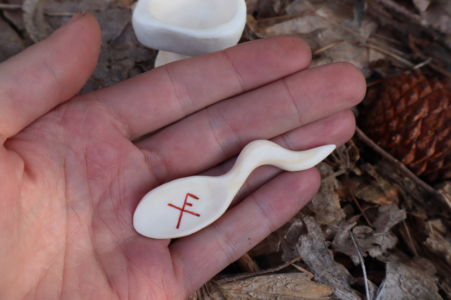 Elk Bone Offering Tools - Chalice and Spoon