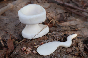 Elk Bone Offering Tools - Chalice and Spoon