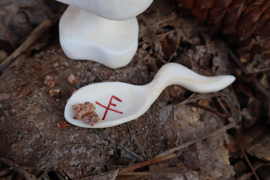 Elk Bone Offering Tools - Chalice and Spoon