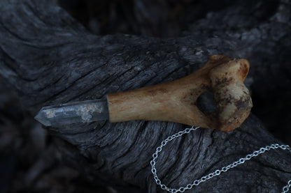 Great Pyrenees Humerus Pendulum with Ouroboros Ring