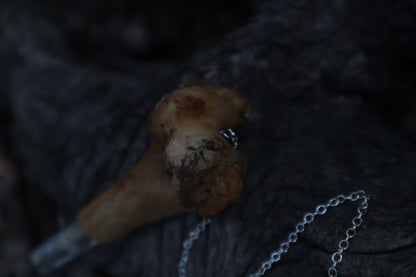 Great Pyrenees Humerus Pendulum with Ouroboros Ring