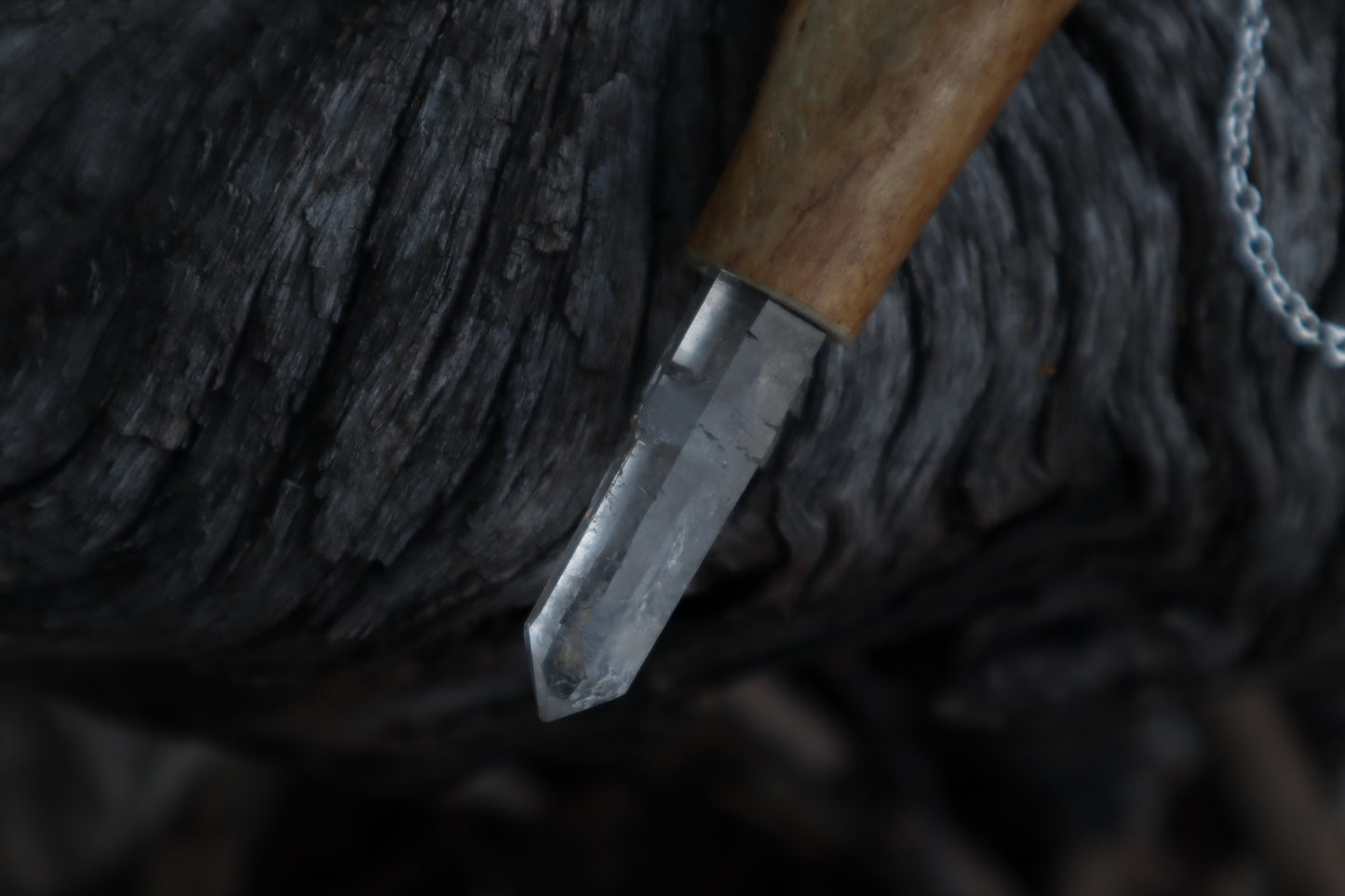 Great Pyrenees Humerus Pendulum with Ouroboros Ring