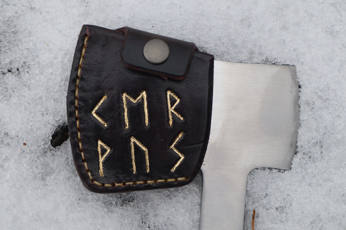 Whitetail Deer Hoof Hatchet with Leather Sheath