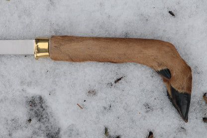 Whitetail Deer Hoof Hatchet with Leather Sheath