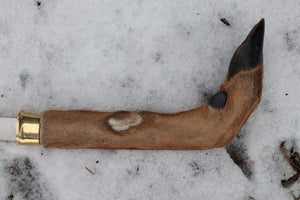 Whitetail Deer Hoof Hatchet with Leather Sheath