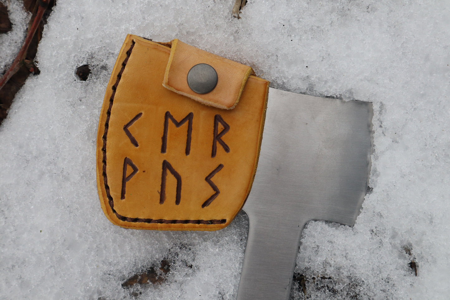 Whitetail Deer Hoof Hatchet with Leather Sheath