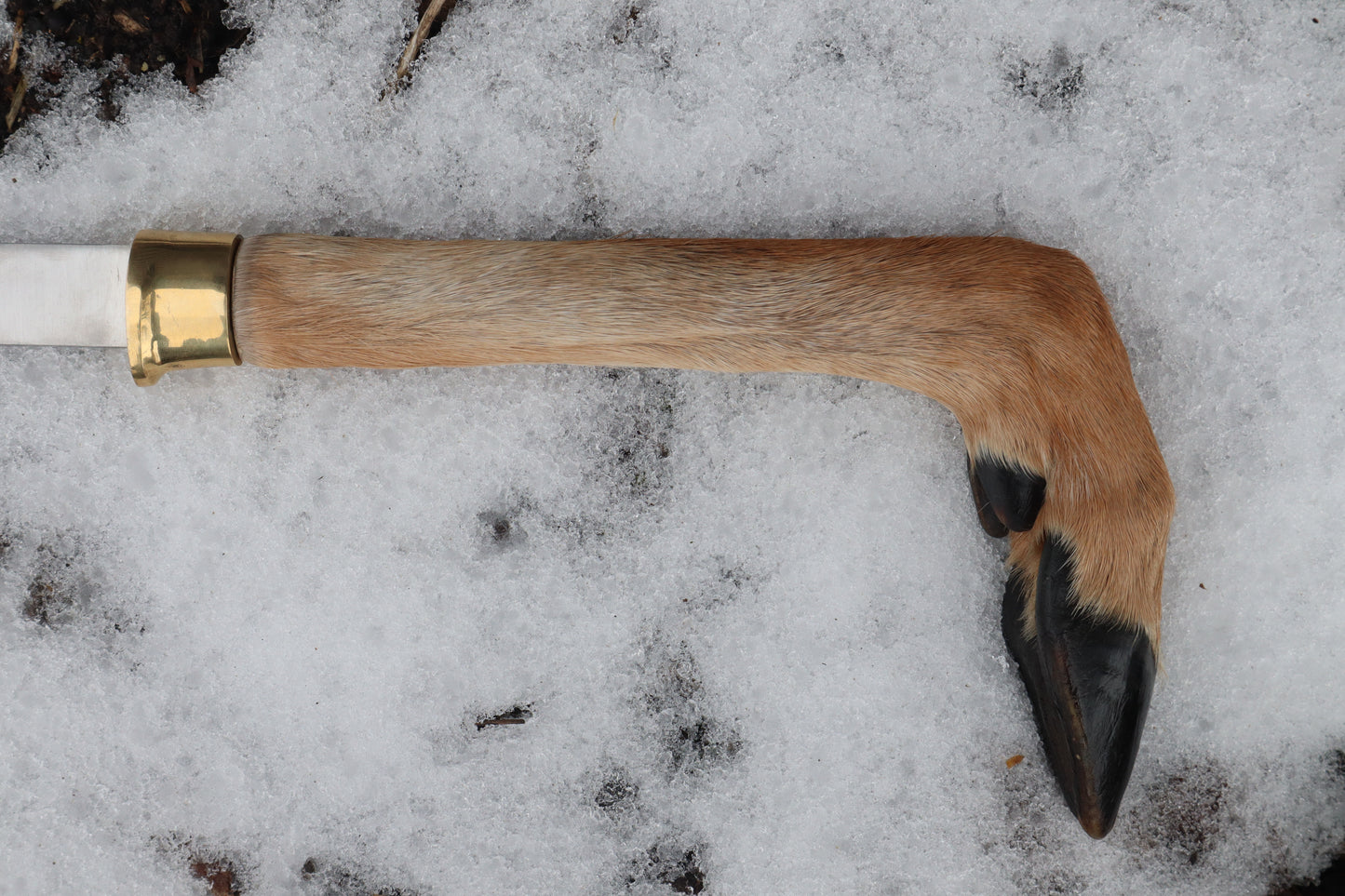 Whitetail Deer Hoof Hatchet with Leather Sheath