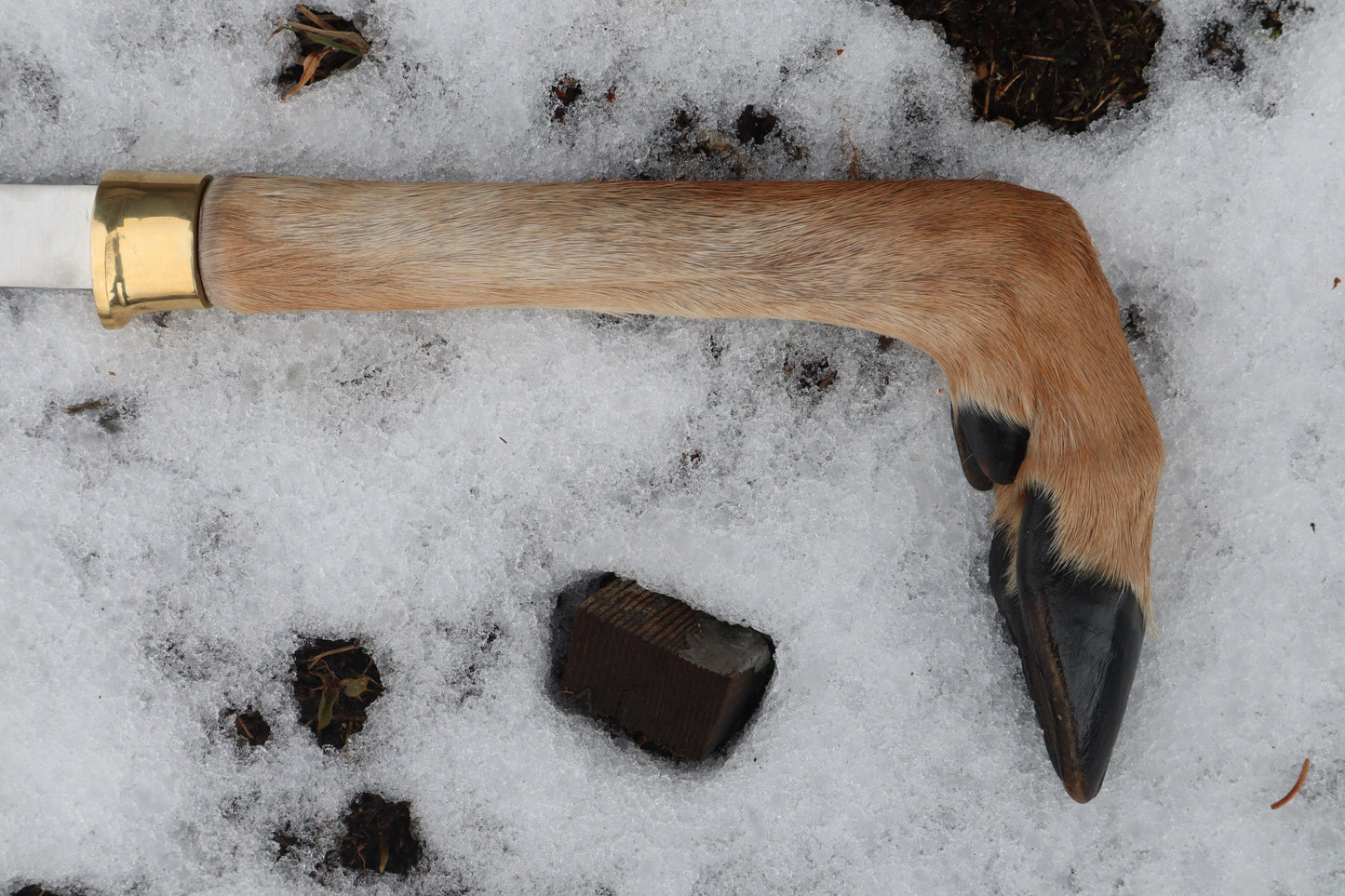 Whitetail Deer Hoof Hatchet with Leather Sheath