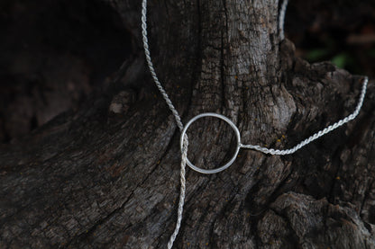 Gray Wolf Lariat Necklace