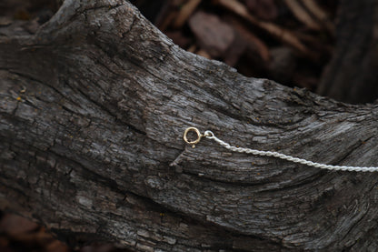 Gray Wolf Bone and Moonstone Necklace