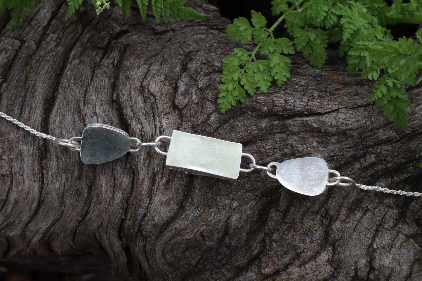 Gray Wolf Bone and Moonstone Necklace