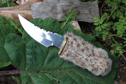 Bobcat Paw Knife with Leather Sheath