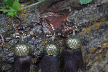 Opossum Paw Acorn Keychain
