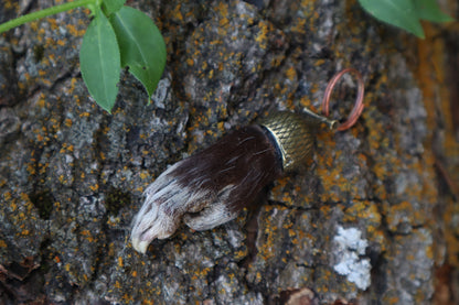 Opossum Paw Acorn Keychain