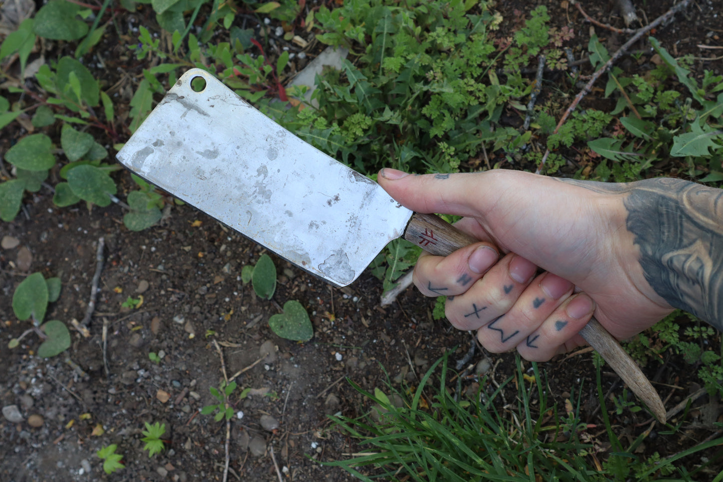 Whitetail Deer Antler Butcher Knife
