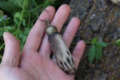 Raccoon Paw Acorn Keychain