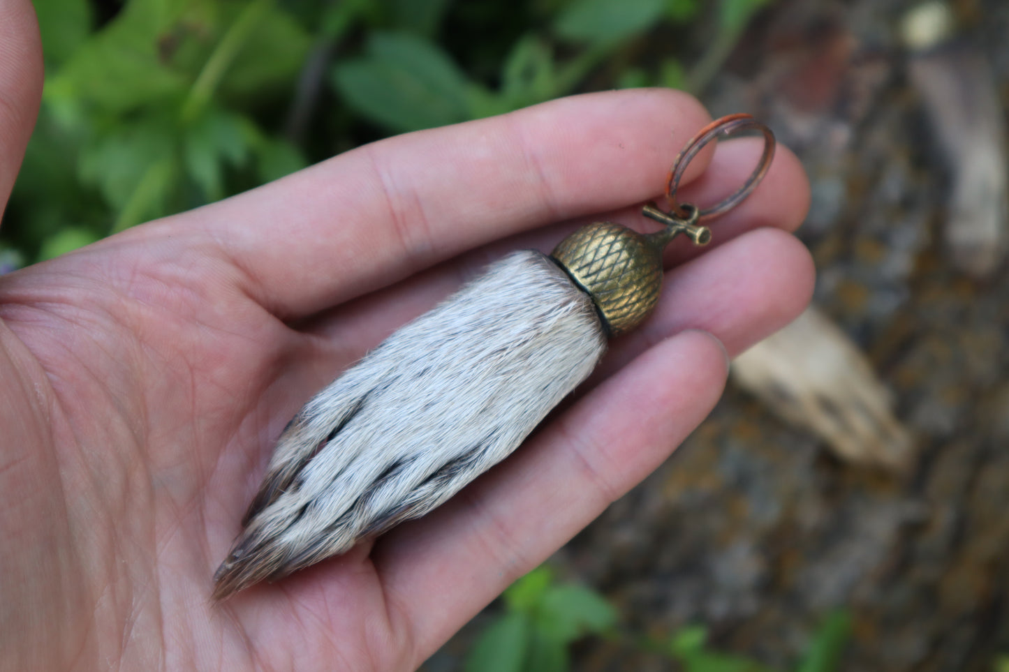 Raccoon Paw Acorn Keychain