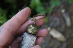 Raccoon Paw Acorn Keychain