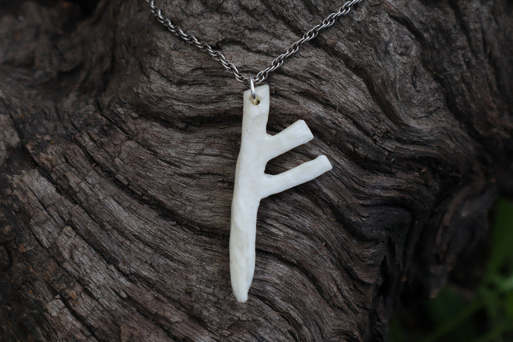 Fehu Wolf Bone Talisman