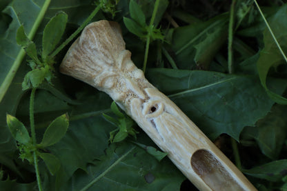 German Shepherd Bone Green Man Incense Burner