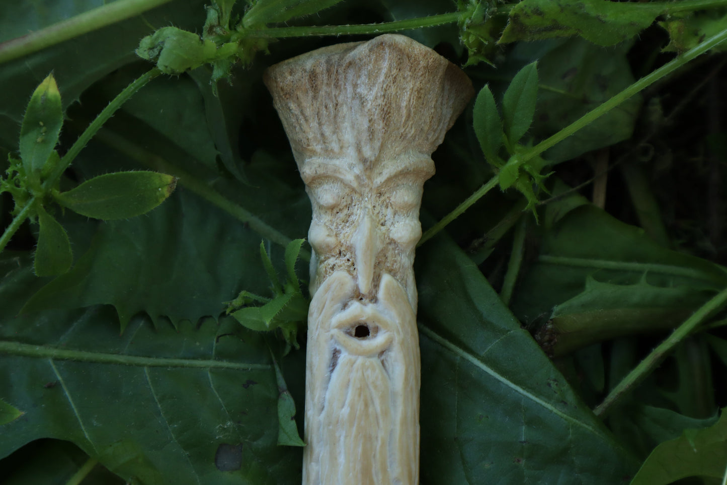 German Shepherd Bone Green Man Incense Burner