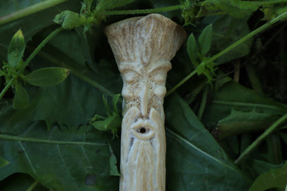 German Shepherd Bone Green Man Incense Burner