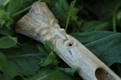 German Shepherd Bone Green Man Incense Burner