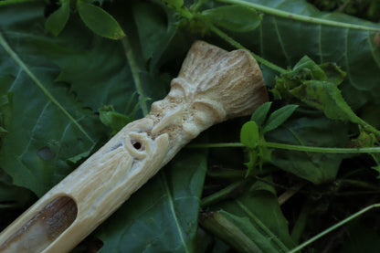 German Shepherd Bone Green Man Incense Burner