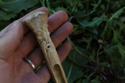 German Shepherd Bone Green Man Incense Burner