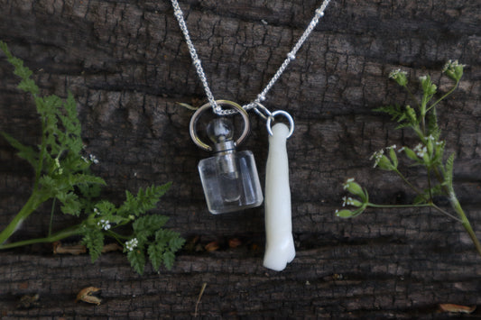 Gray Wolf Moon Water Necklace