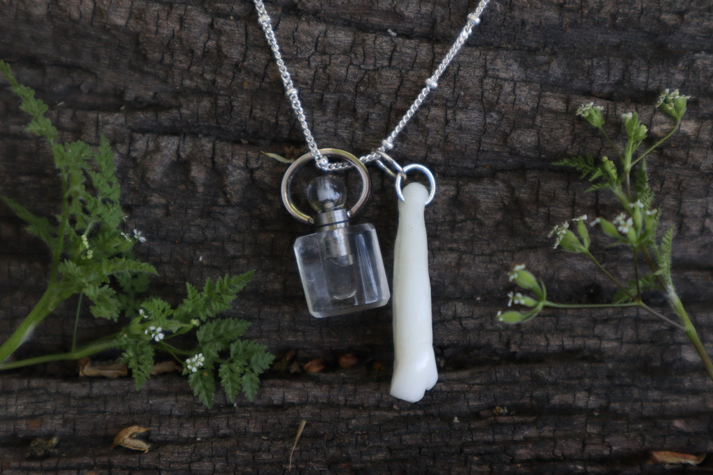 Gray Wolf Moon Water Necklace
