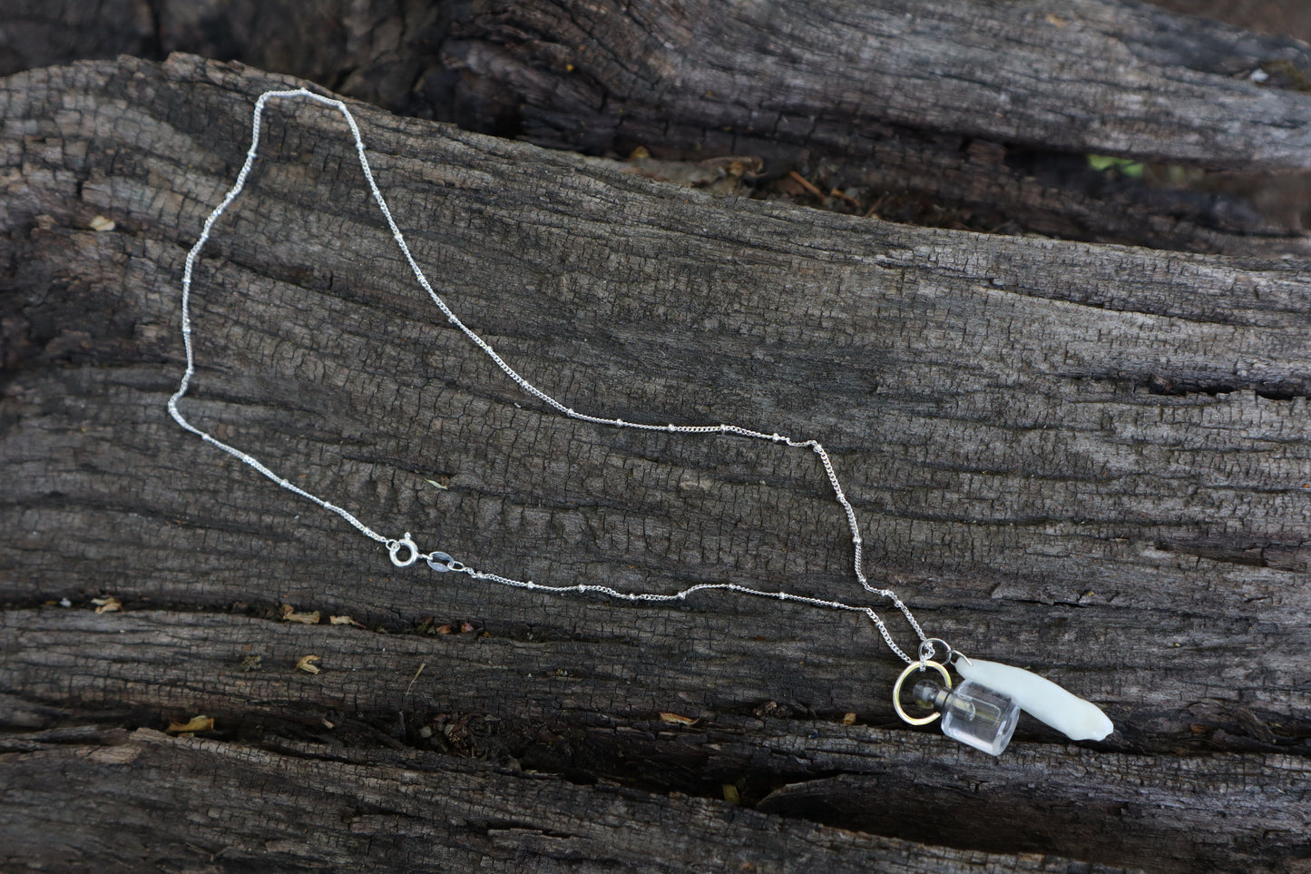 Gray Wolf Moon Water Necklace