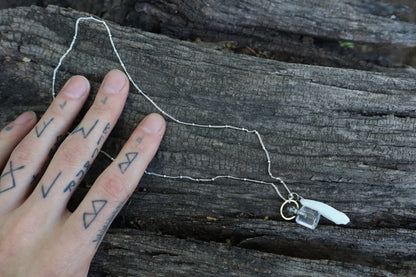 Gray Wolf Moon Water Necklace