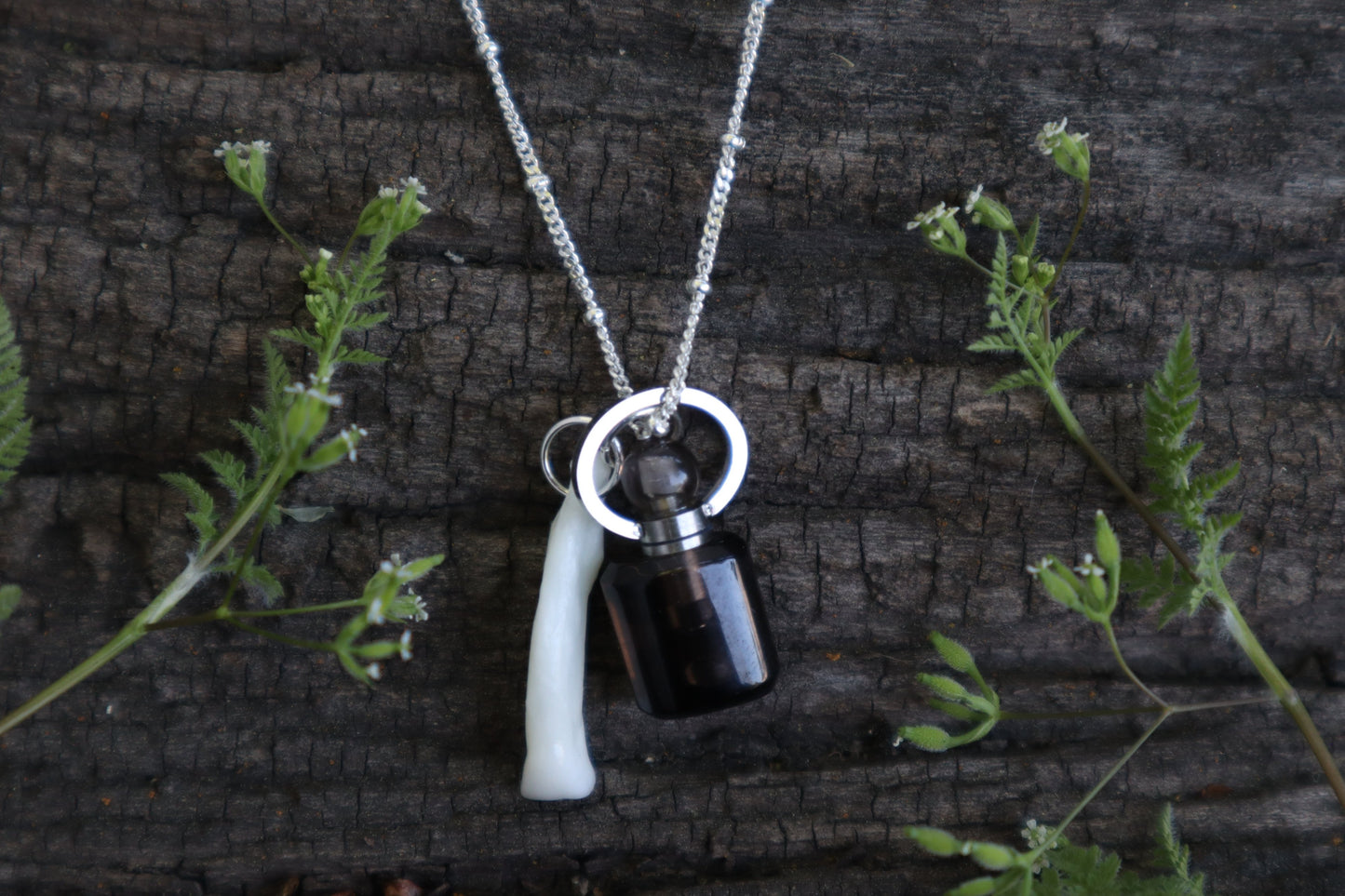 Gray Wolf Moon Water Necklace