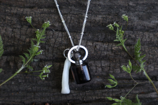 Gray Wolf Moon Water Necklace