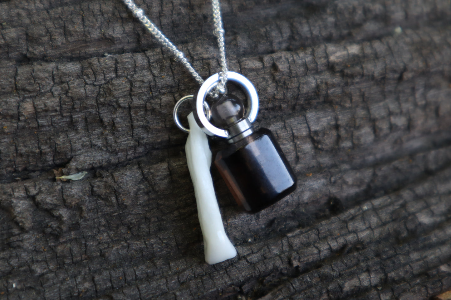 Gray Wolf Moon Water Necklace