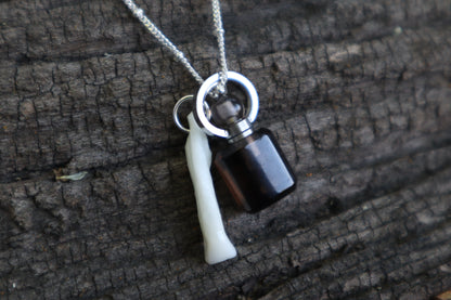 Gray Wolf Moon Water Necklace