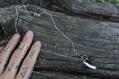 Gray Wolf Moon Water Necklace