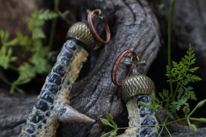 Black Chicken Foot Acorn Keychain