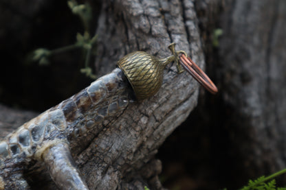 Black Chicken Foot Acorn Keychain