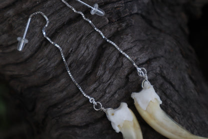 Badger Claw Earrings - .925 Silver