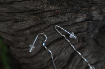 Badger Claw Earrings - .925 Silver