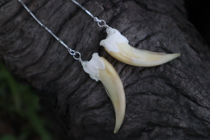 Badger Claw Earrings - .925 Silver