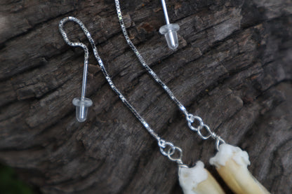 Badger Claw Earrings - .925 Silver