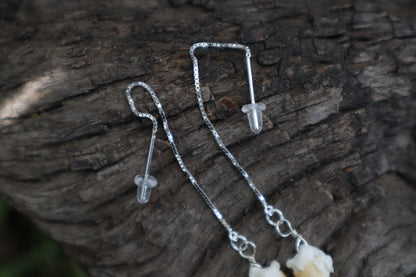 Badger Claw Earrings - .925 Silver