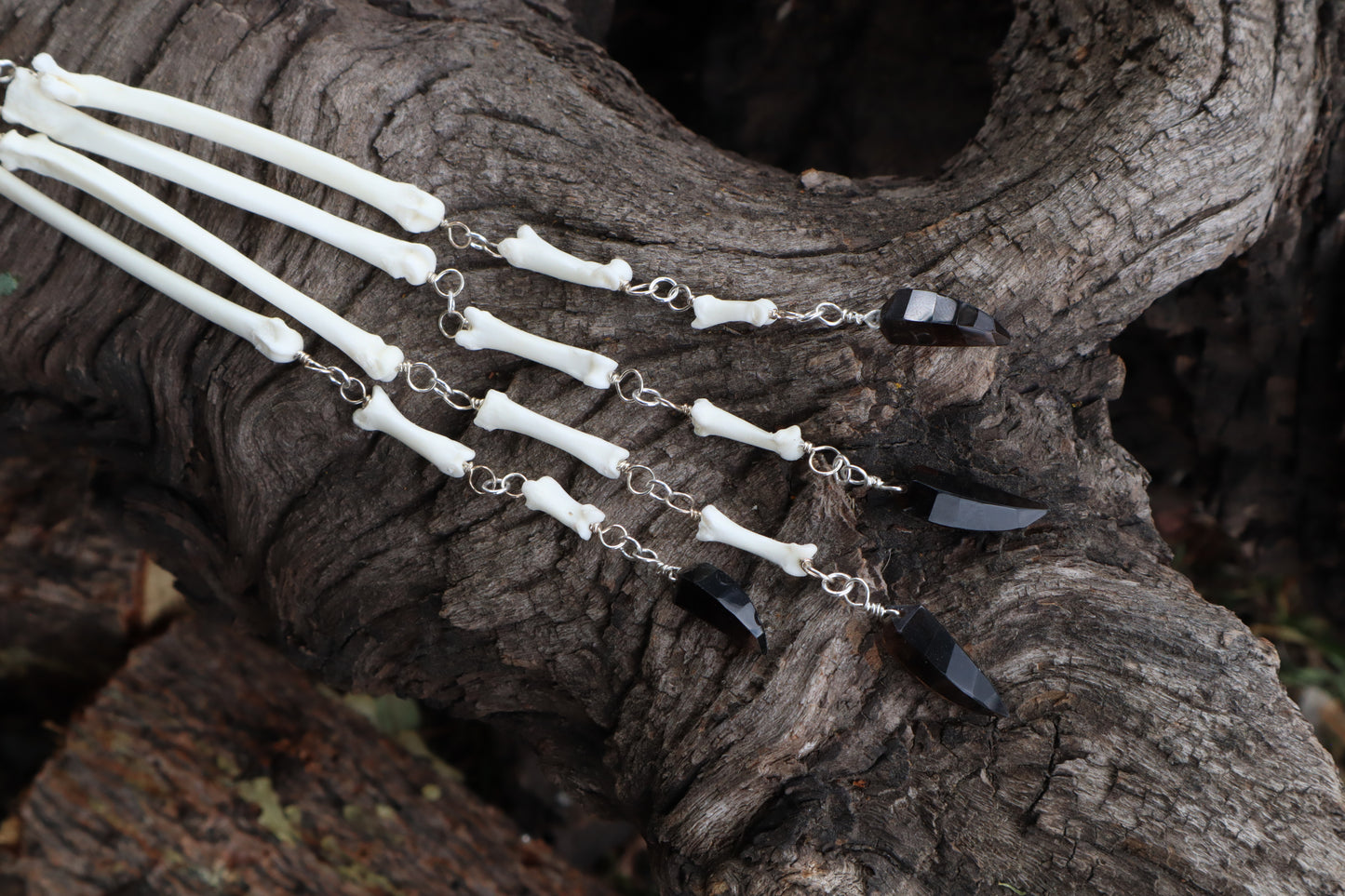 Red Fox Leg Fluid Articulation with Smoky Quartz "Claws"