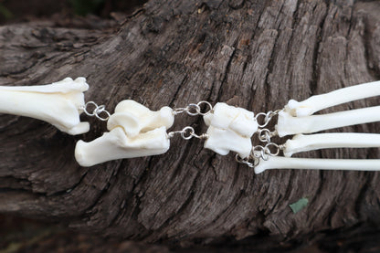 Red Fox Leg Fluid Articulation with Smoky Quartz "Claws"