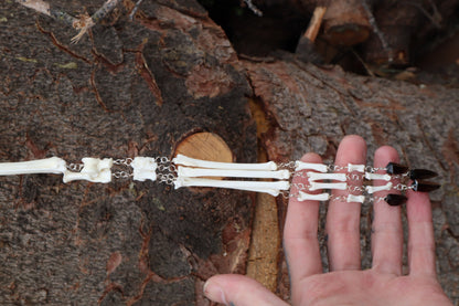 Red Fox Leg Fluid Articulation with Smoky Quartz "Claws"