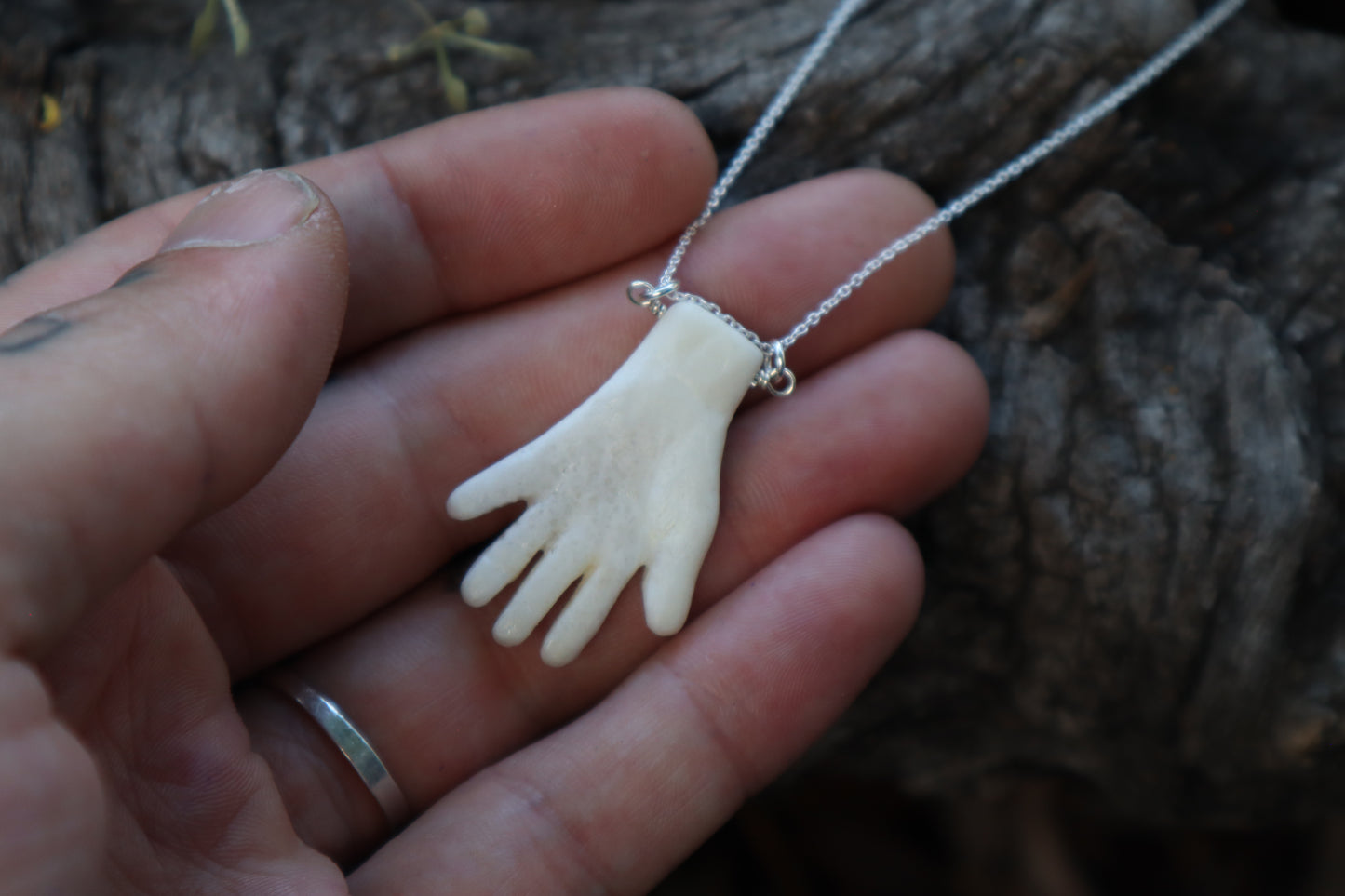 Left Hand Elk Bone Necklace