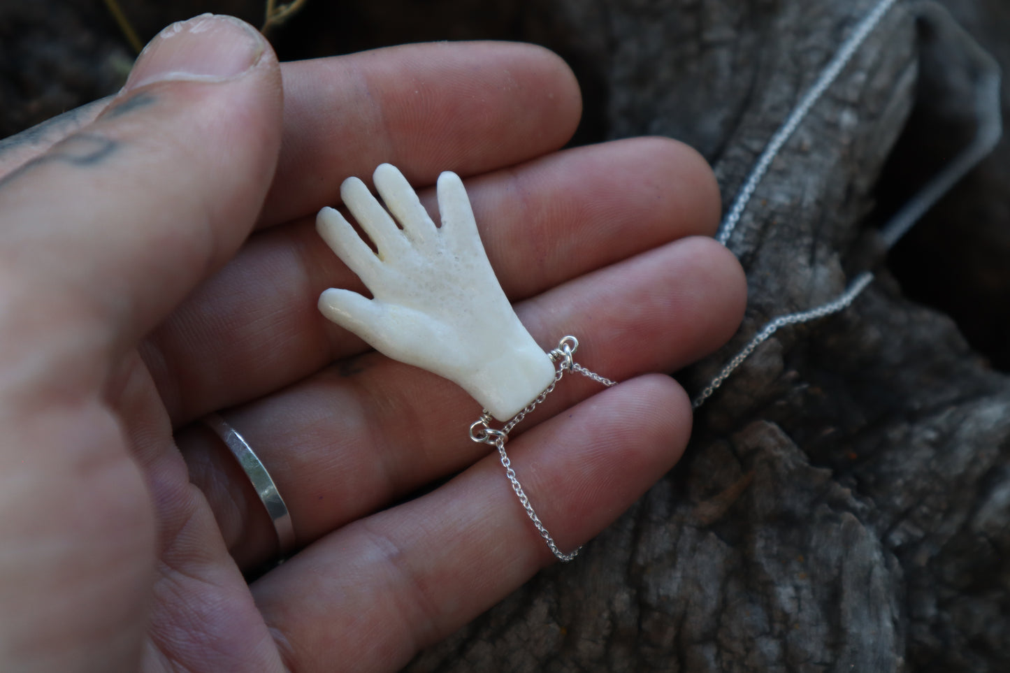 Left Hand Elk Bone Necklace